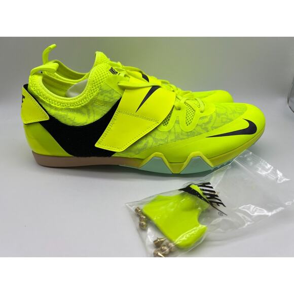 Nike Pole Vault Elite Athletic Spikes Volt Yellow DR9926-700 Men Size 13 - Picture 1 of 12